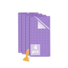4 Pack Cutting Mats for Cricut 12x24 Inch StrongGrip Non Slip Cutting...