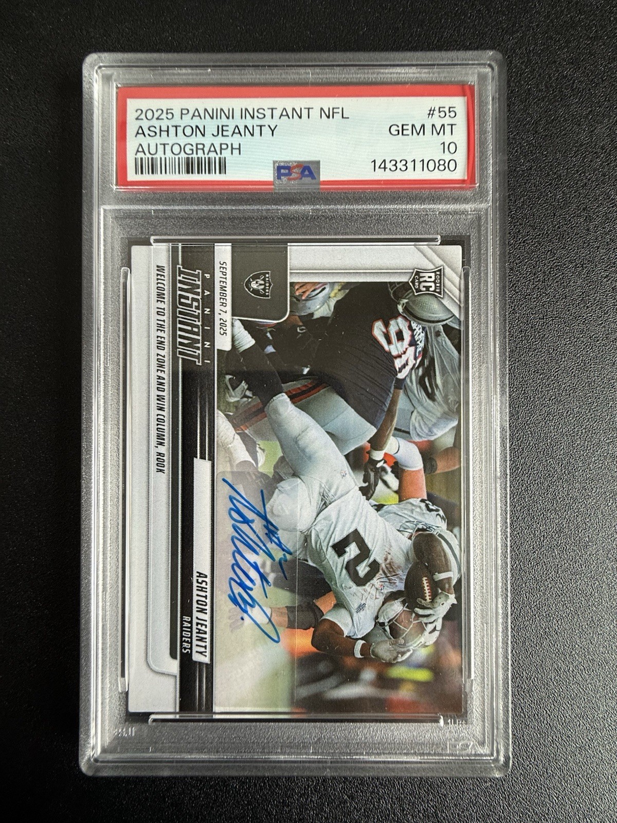 Ashton Jeanty Panini Instant NFL #55 Autograph