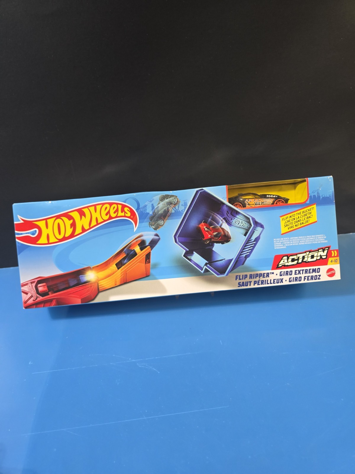 Hot Wheels Flip Ripper 2018' Flip Into The Bucket-Track Playset + Vehicle Stunt