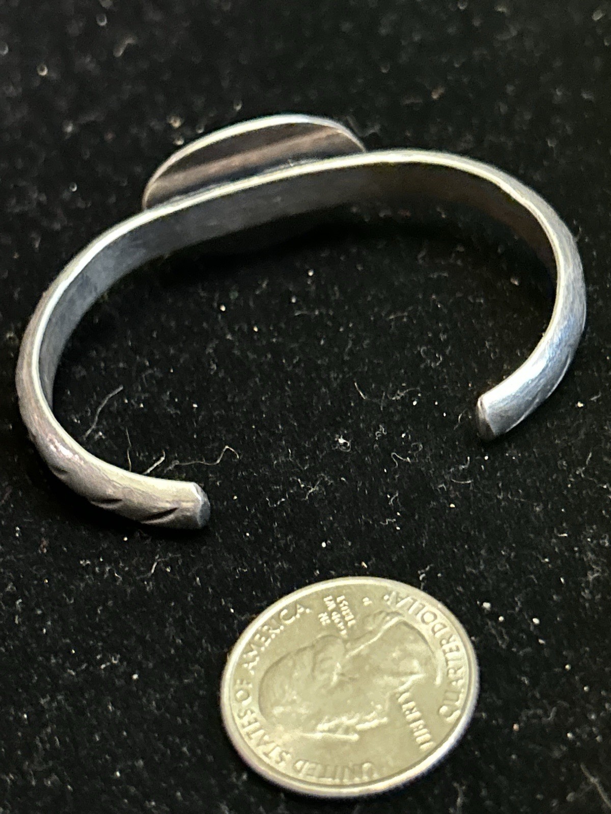 Vintage Solid Sterling Silver Native Made Coral C… - image 5