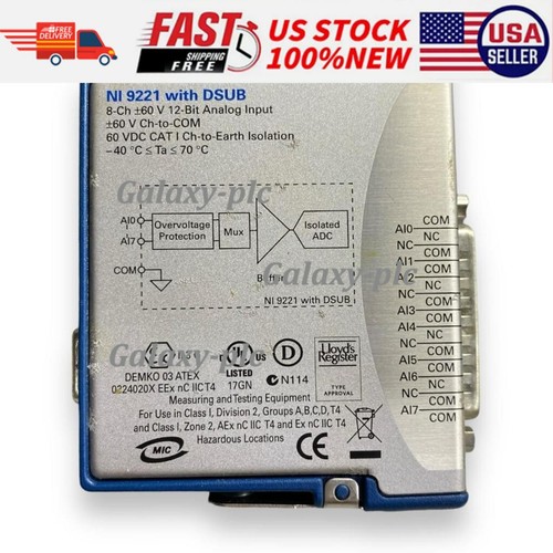 Sim 9221 US STOCK NEW National Instruments NI 9221 NI-9221 Analog Input Module ...