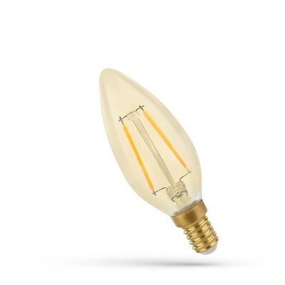 LED E14 B35 5W = 41W Kerzenform Gold 270° Retro COG 500lm Warmweiß 2400K