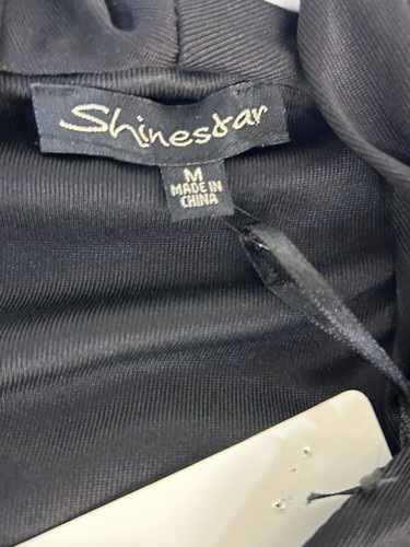 Body para mujer Shinestar negro con cuello en V, talla mediana. Nuevo con etiquetas. 3K - Imagen 3 de 7