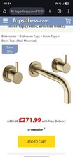 Crosswater MPRO Wall Mounted Basin Tap Trimset Brushed Brass