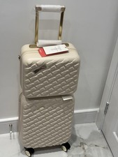 Ted Baker Belle custodia rigida leggera 21 pollici e vanità - DOLLARO DI SABBIA