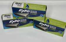 LOT OF 3 EXPO BRAND WHITE BOARD CARE ERASERS NEW IN BOX 81505 DRY ERASE