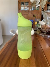 Tupperware Eco Trink Falsche Sportfreund 415ml. Neongrün mit Becher,Ø7cm.x21cm.H