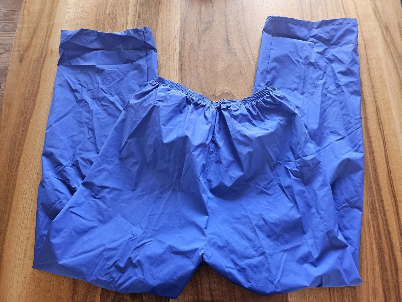 Columbia Rain Pants Mens Medium Blue PVC Waterproof Elastic Waist Hiking RM0120