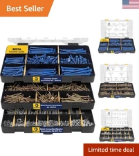 Complete Concrete Screw Set: 1625 Pieces of Assorted Fasteners in Durable Trays