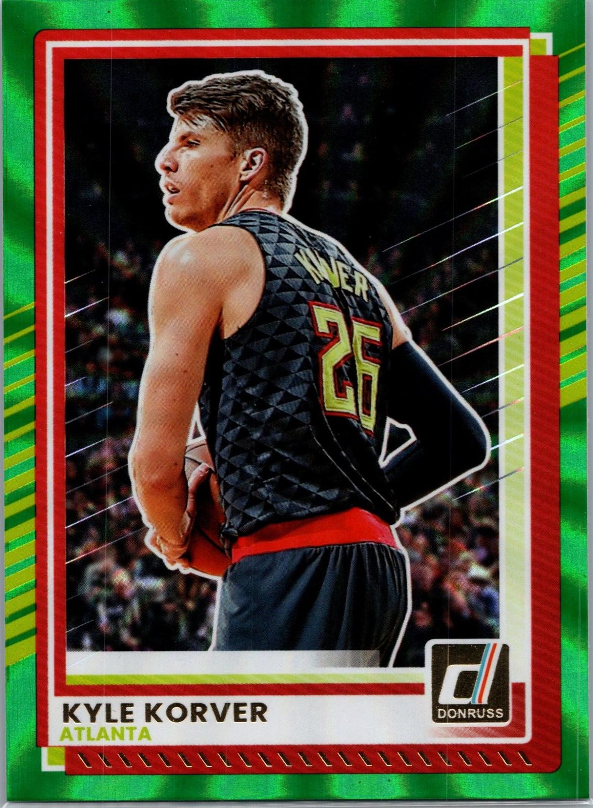 2025-26 Donruss #178 Kyle Korver Holo Green Laser Atlanta Hawks