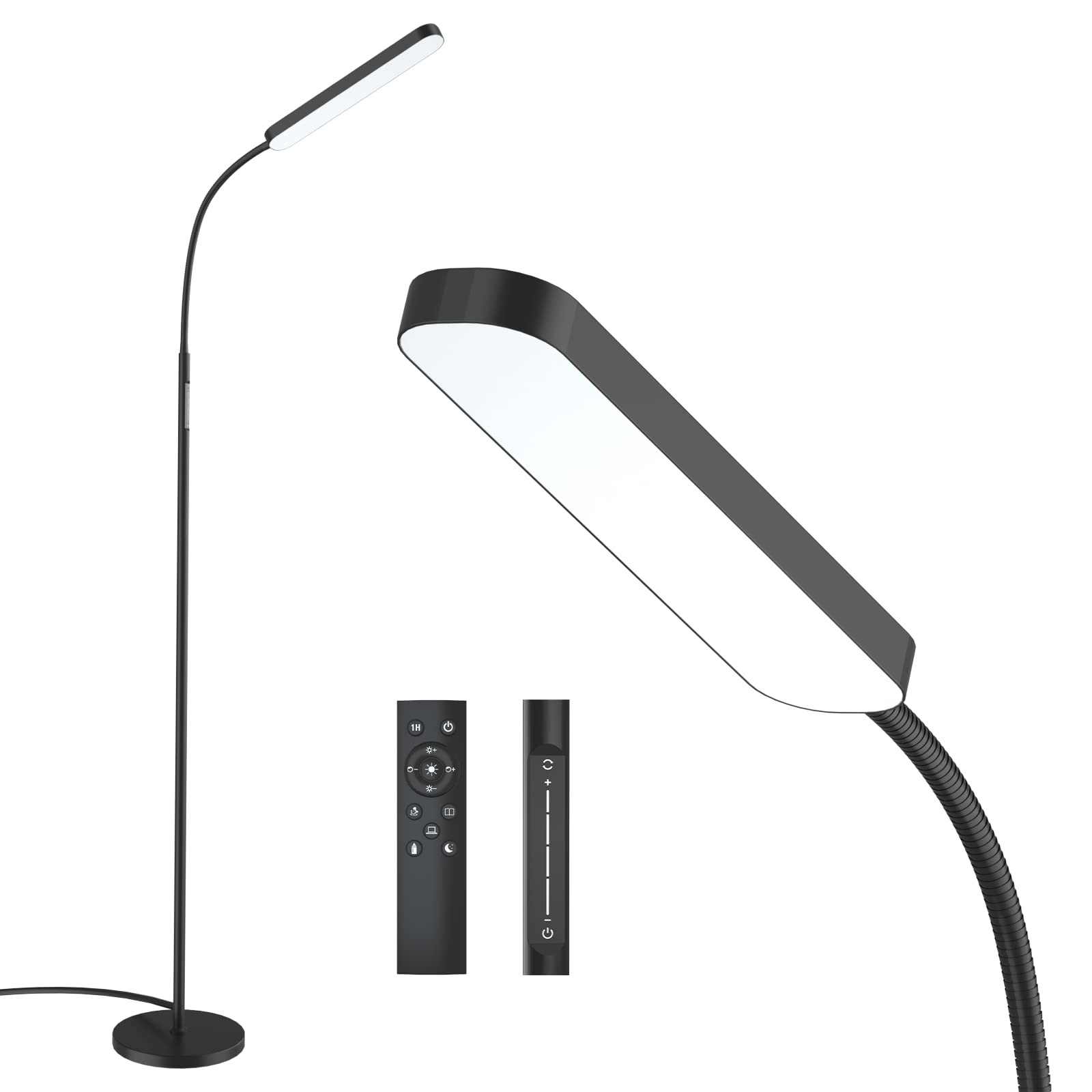 Wiomio LED Floor Lamp with Remote & Touch Control - Stepless Dimming Modern Lighting-image