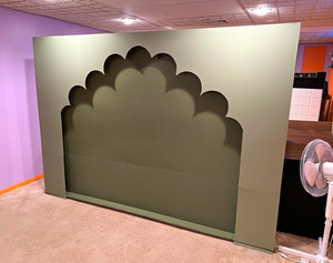 Green Solid Arch Backdrop Panel for Wedding Venue Decoration