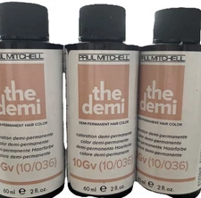 3 Pack Paul Mitchell The Demi Demi-Permanent Hair Dye 10Gv (10/036)  2 Oz READ