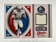 2017 Classics Canton Collections Swatches Earl Campbell Game Used 60/299 A3