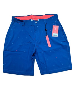 #ad Redvanly Printed Hanover Short 9” Color Admiral Sheridon Size Large NWT $56.95