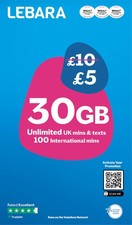 Mobile SIM Card: 30GB Data SIM Only Plan for £5, Half Price for First 3 Months,
