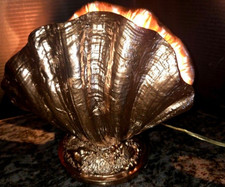 Shell Pattern Accent Table Lamp Bronze Metall...