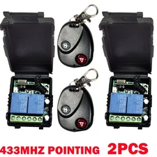 2x 12V 2CH Relay Receiver Wireless Remote Control Switch Modules RF Transmitter