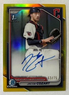 2024 Bowman Chrome Jacob Cozart Yellow Refractor 1st Bowman Auto 63/75 #CPA-JCO