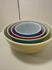 Vintage Pyrex Primary Colors Nesting Mixing Bowls Set of 4 - 401, 402, 403, 404