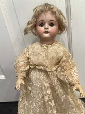 Antique German Bisque Head Doll Kammer Reinhardt K*R 191 C B Star  18" Lace WOW - Image 1 of 4