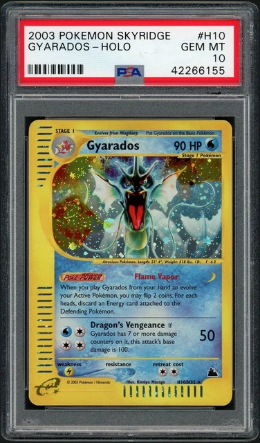 2003 GYARADOS PSA 10 SKYRIDGE HOLO Pokemon WOTC H10/H32 #H10 GEM MINT
