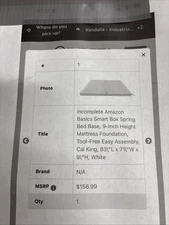 Amazon Basics Smart Box Spring Bed Base, 9-Inch Height Mattress Foundation