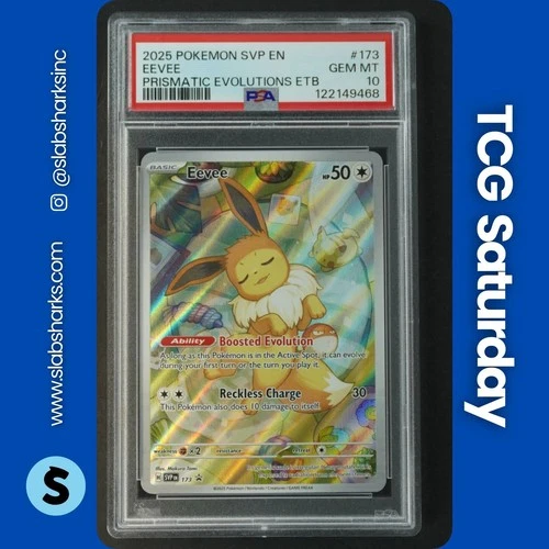 2025 POKEMON SV BLACK STAR PROMO PRISMATIC EVOLUTIONS ETB #173 EEVEE PSA 10