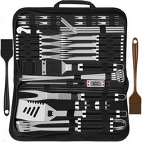 Grilliance Bbq Grillbesteck Set 38 Teile Edelstahl GrillzubehöR Koffer Schwarz
