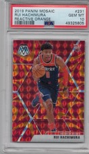 2019-20 Panini Mosaic - Rookies Rui Hachimura #231 Reactive Orange Prizm PSA 10