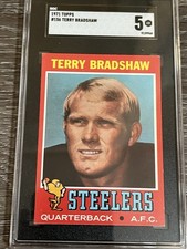 1971 Topps Terry Bradshaw Rookie Card #156 SGC 5 Not PSA