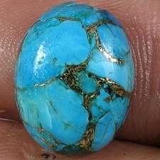 Natural Sky Blue Copper Turquoise Oval Cab Loose Gemstones 06.50Cts 11x 14x 05mm