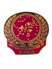 Vintage Star Trek United Federation Of Planets Metal Pin, 1990