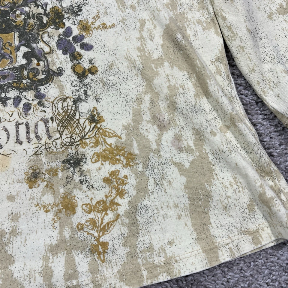 Vintage Cherokee Floral Top Flare Sleeve Y2K Whimsy Fairy Grunge Womens XL - Image 3 of 4