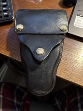 Vintage Duty Gear Bucheimer Handcuff & 6 Rounds Ammo Holder 2138 Black Leather