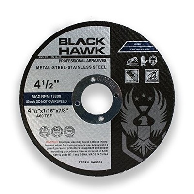 Metal and Stainless Steel Cut Off Wheels for Angle Grinders, 4.5  x 1/16  x 7...