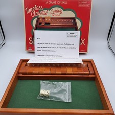 Shut The Box Cardinal's Dice Game Deluxe Wood 2009 Open Box