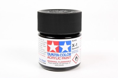 TAM-81001 Tamiya Acrylic X-1 Black (6 Pack)