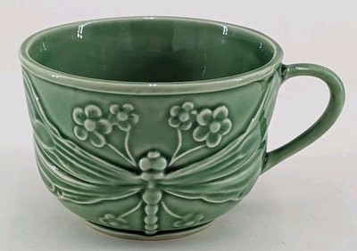 Bordallo Pinheiro Green Dragonfly Cup Mug World Market Portugal