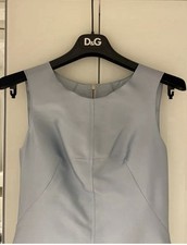 Dolce & Gabbana Light Blue Sleeveless Satin Sheath Dress Size 38 SD0876/TNMJQ