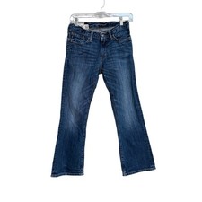 Abercrombie Baxter Low Rise Slim Boot Blue Denim Jeans Boys Size 12