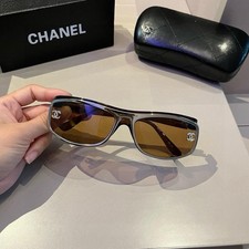 Chanel CC Women's Metal Silver-Frame Round Sunglasses