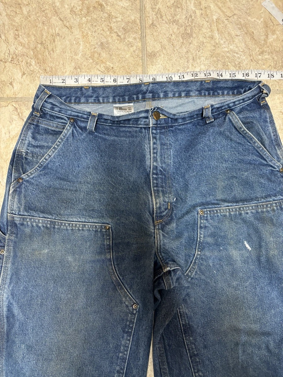 Carhartt B73 DST Loose Fit Distressed Men's 36x30 Double Knee