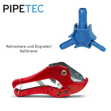 Set f&uuml;r Kunststoff Metallverbundrohre, Rohrschere + Kalibrierer, Rohre bis 24mm