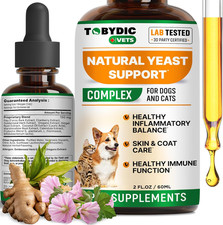 Natural Cats Dog Yeast Infection Relief - Itchy Skin Ear Treatment - Reduces