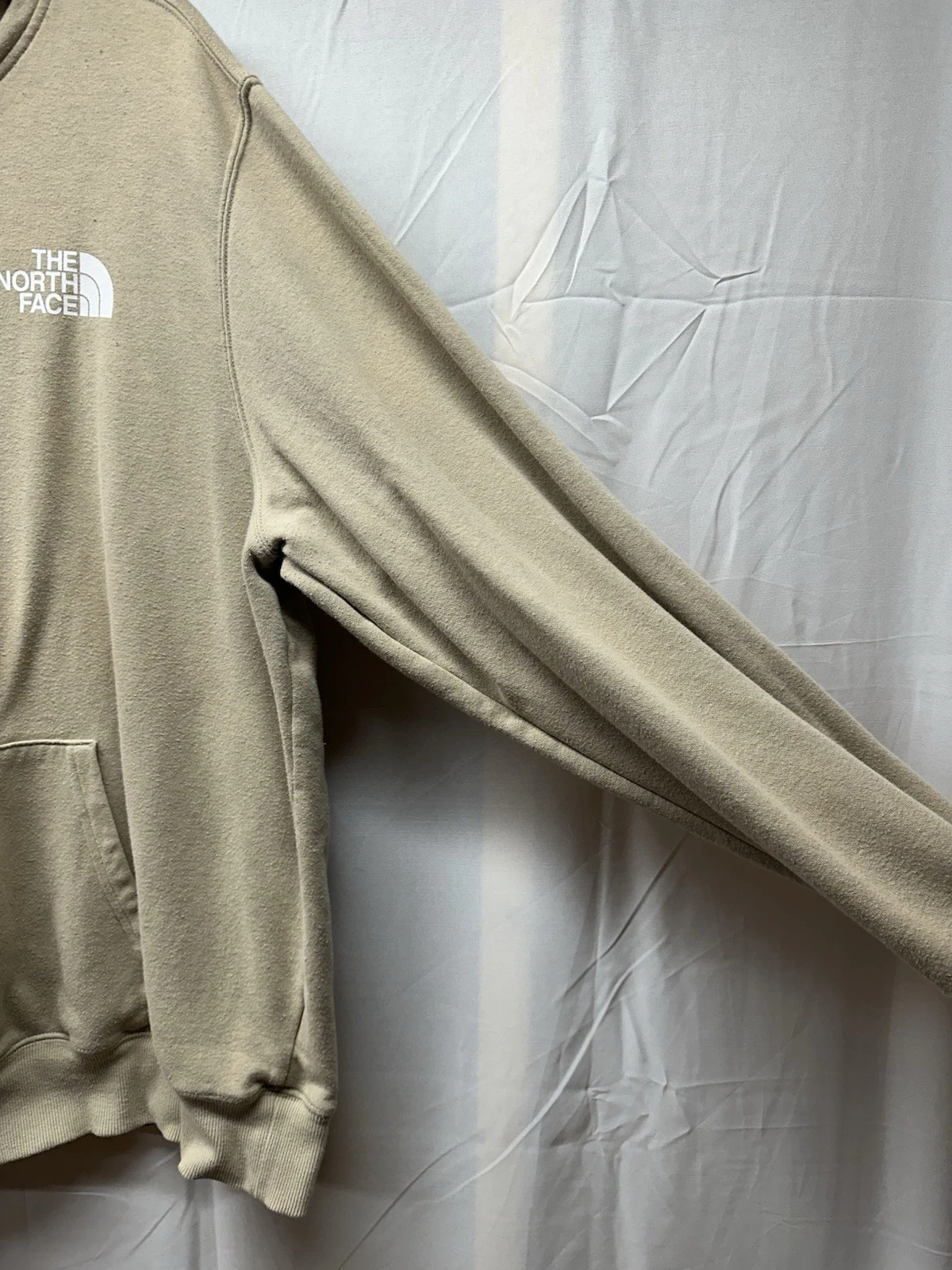 north-face lightweight cream colored hoodie