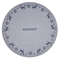 KRINNER 24" Christmas Tree Mat, Grey - Waterproof Floor Pad for Tree Stands