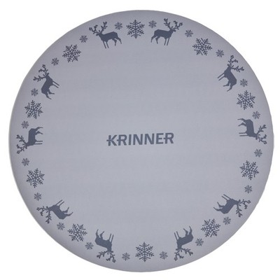 KRINNER 24'' Christmas Tree Mat, Grey - Waterproof Floor Pad for Tree Stands