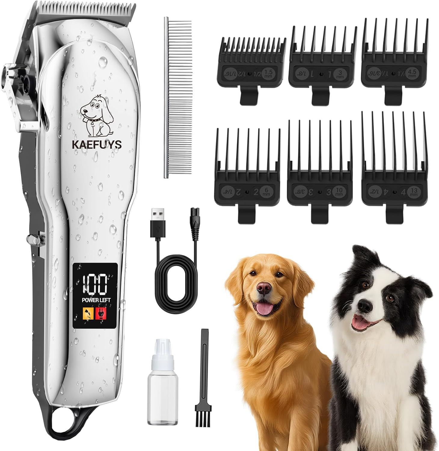 Tosatrice per Cani Pelo Lungo Professionale Motore Potente 7000 RPM Display LED 