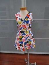 J. Crew Black Label Fit & Flare V-Neck Floral Print Mini Dress Size 4